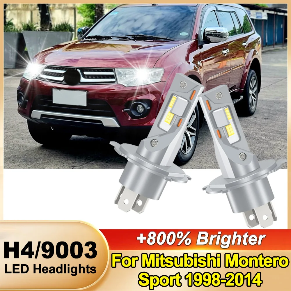 

2 шт. H4 9003 Canbus LED фары 32000LM, мощные автомобильные лампы для Mitsubishi Montero Sport 1998-2014, 2013, 2012, 2011, 2010