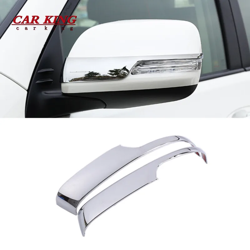 

ABS Chrome Car Rearview Mirrors Cover Trim Strip Sticker For Toyota Land Cruiser Prado 150 2018 2019 2020 Styling Accessories