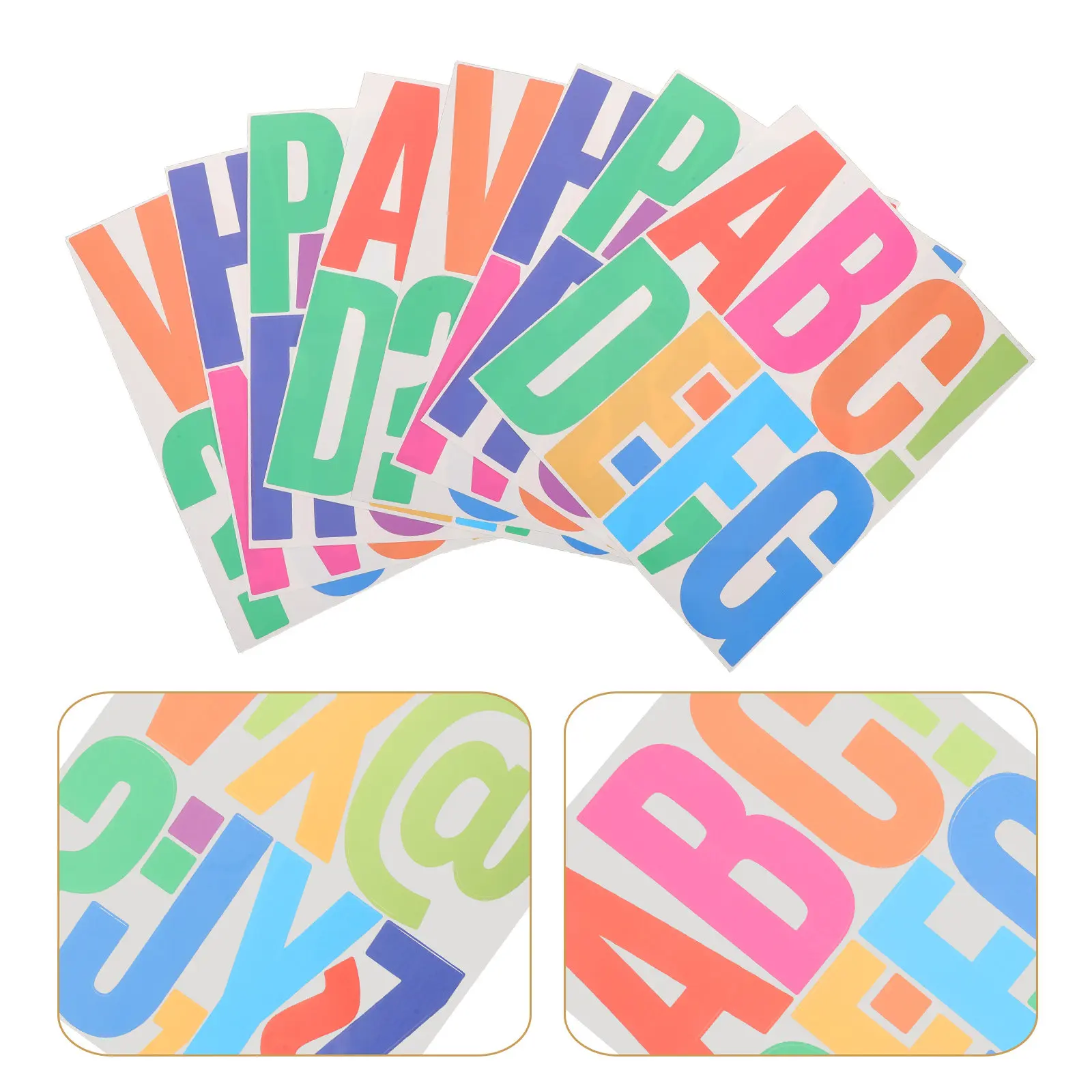 16 sheets Stickers Halloween Christmas New Year Alphabet Letters Stickers Alphabet Stickers Decoration Colorful