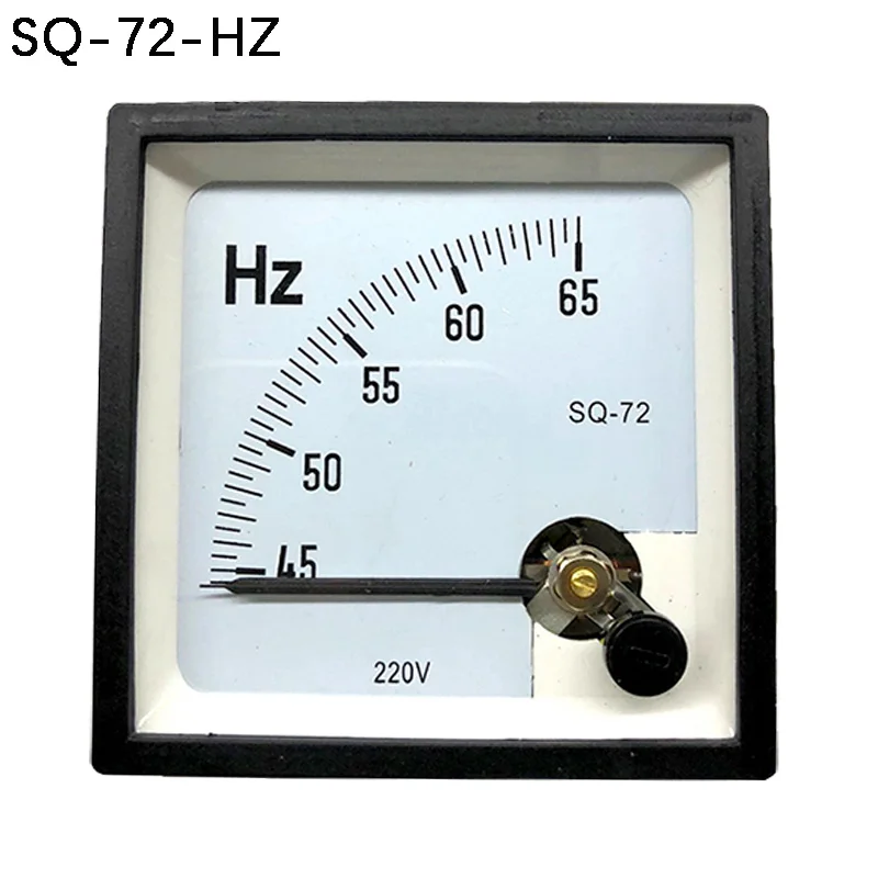 SQ-72 45-65HZ AC 100V 220V 380V SQ72 Cyfry arabskie 45-55Hz HERTZ Miernik panelu częstotliwości AC 220V