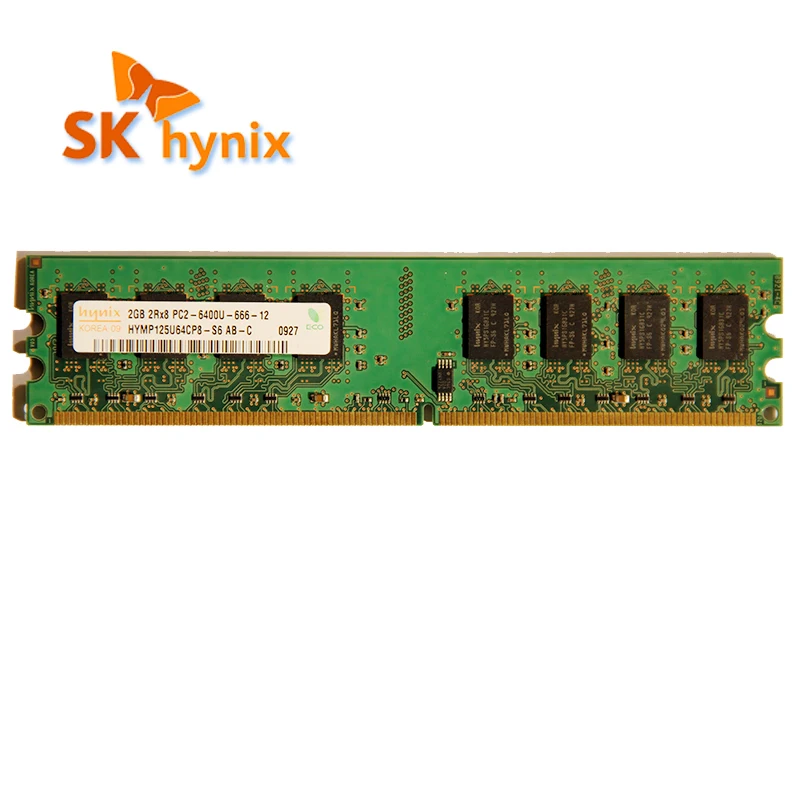 Hynix Ddr2 RAM 2GB 800MHz Để Bàn Nhớ DDR2 2GB 2Rx8 PC2-6400U-666-12 Ddr2 800 2Gb Máy Tính Để Bàn RAM bộ Nhớ