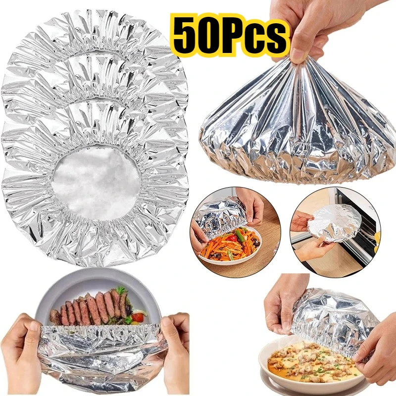 Wiederverwendbare Aluminiumfolie-Schüsselabdeckung Kühlschrank-Frischhalte-Deckel Wärmeerhaltung Küchen-Aufbewahrungszubehör Küchen-Gadgets
