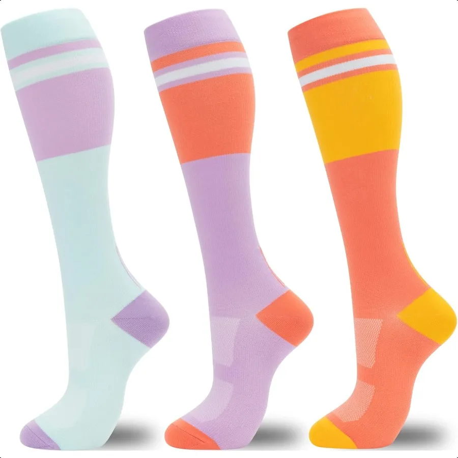 

Comprion Socks for Women Men 3 Pairs Graduated Comprion port Circulation Socks for Nurses