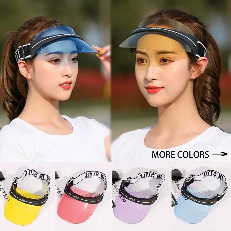 New Sun Caps for Women Men Clear Candy Color Golf Cap Anti-UV Sun Protection Luxury Women Visors Designer Brand Camping Play Hat