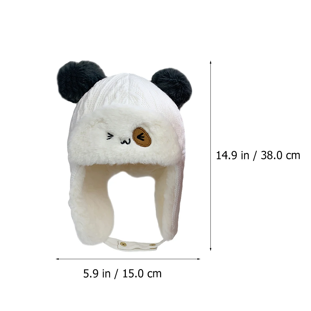

Cotton Earflap Hats for Kids Toddlers Boys Girls Winter Outdoor Daily Use Soft Comfortable Elastic Straps Cartoon Style