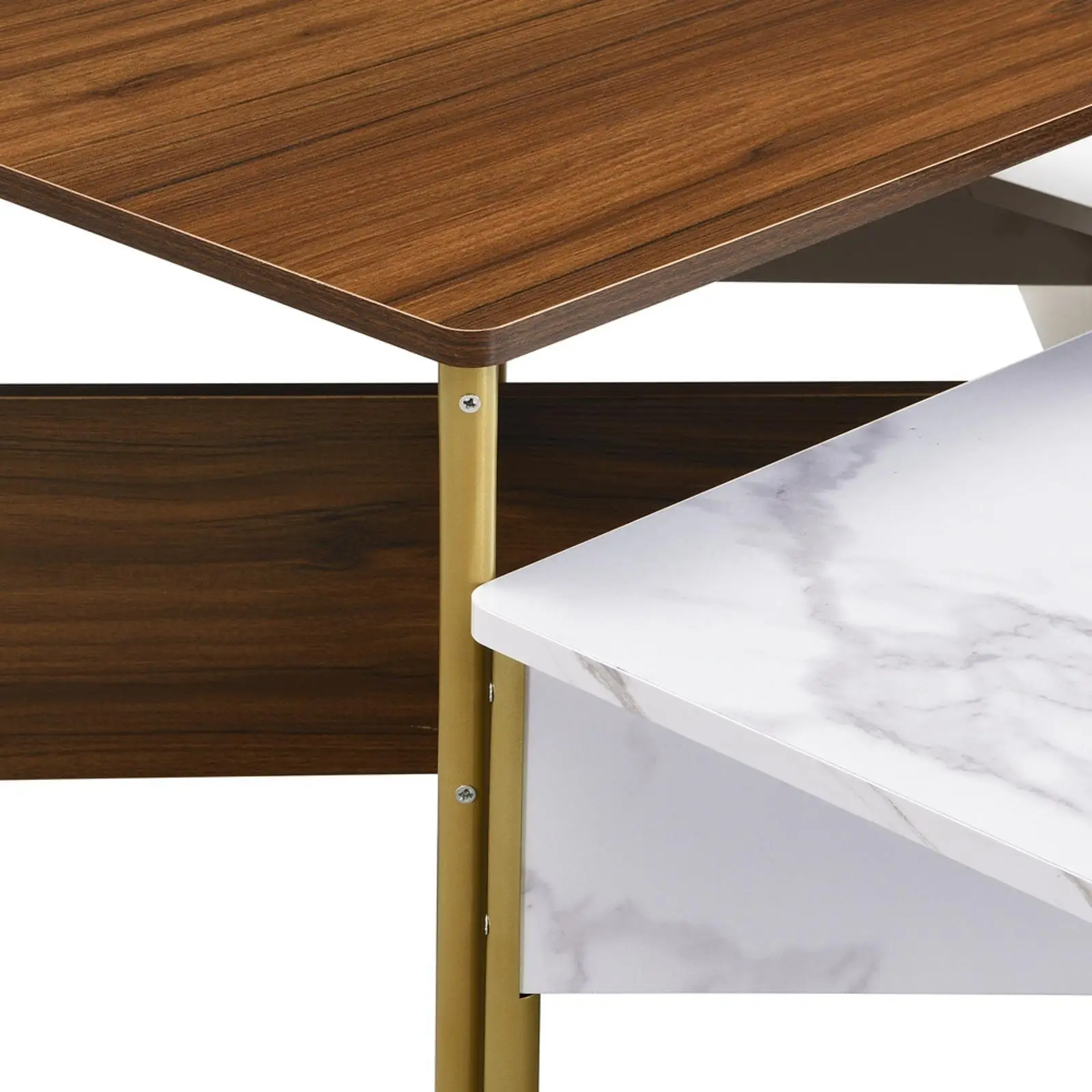 مجموعة طاولات القهوة المتداخلة الحديثة مكونة من 4 قطع من غرفة المعيشة المربعة الحديثة في منتصف القرن #5