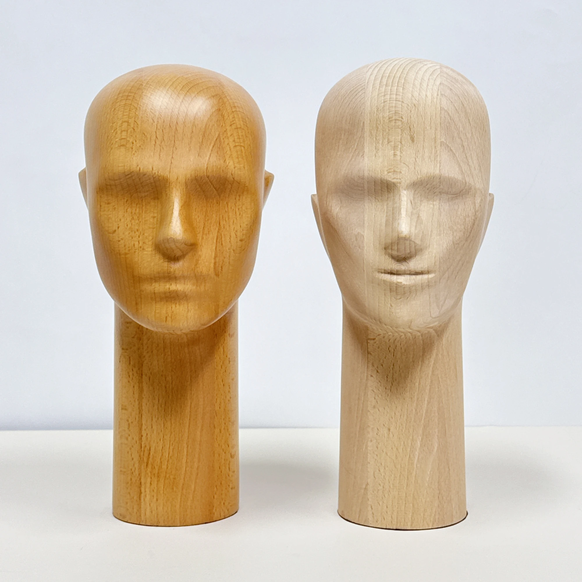 Luxury solid beech wood woman body model natural raw wood color snout wood dummy solid joint head