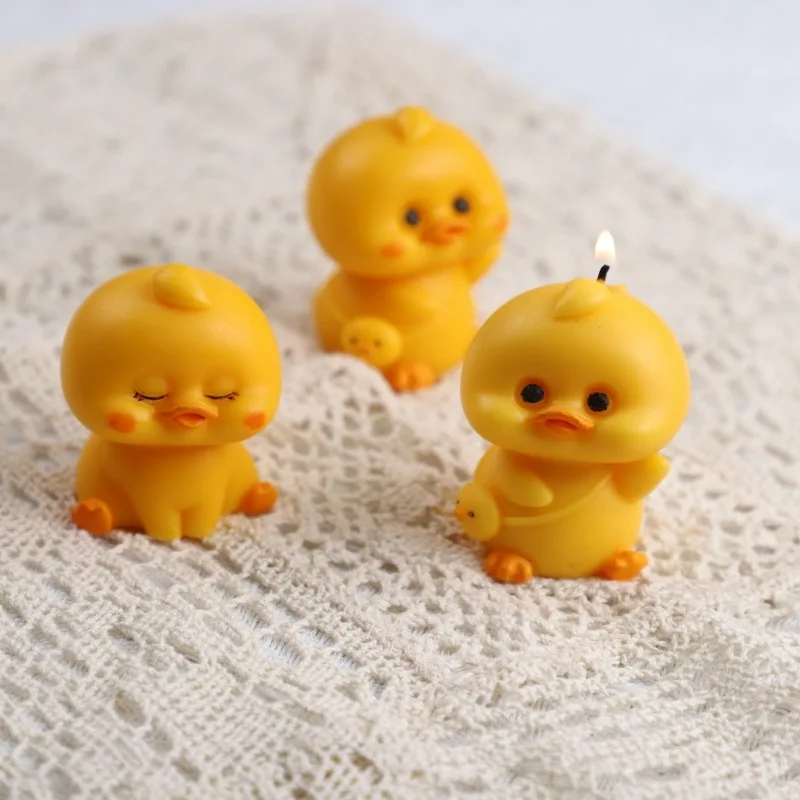 DIY Duck Candle Silicone Molds 3D Pet Duck Plaster Resin Crafts Cement Soap Mold Handmade Animal Chocolate Ice Cube Making Tools