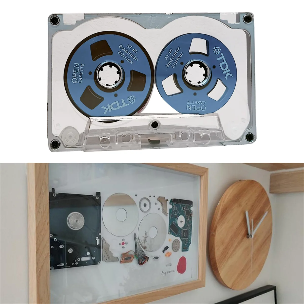 55 Minute Blank Tape Disk Double-Sided Metal Small Open Disk Blank Cassette Tape Tape Disk, D