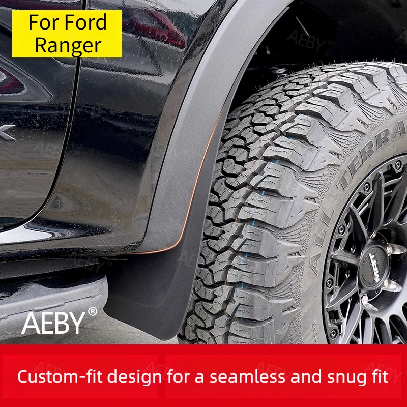 For Ford Ranger 2022-2026 fender splash guard,Fender Tire Fender Skin Soft Rubber Pad,Anti-scratch,Car external accessories