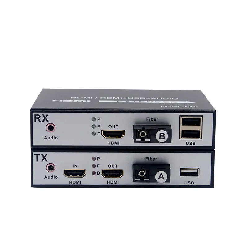 

1080P HDMI Video Over Single Mode Fiber Exender up to 20KM HDMI Fiber Optical Converter with Audio USB KVM Loopout