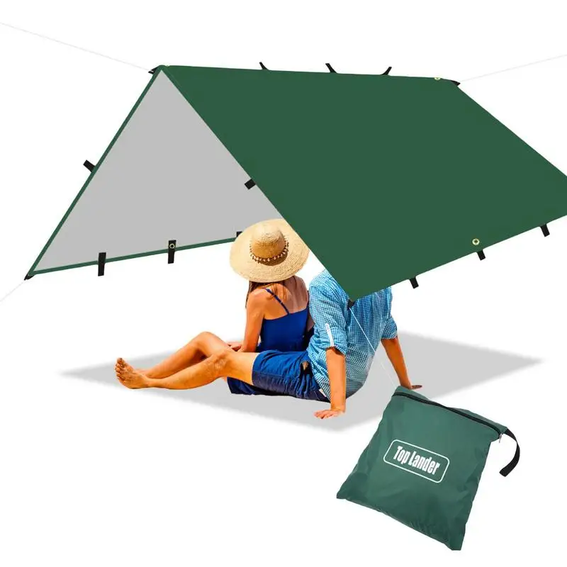 3x3m Awning Waterproof Tarp Tent Shade Ultralight Garden Canopy Sunshade Outdoor Camping Hammock Rain Fly Beach Sun Shelter