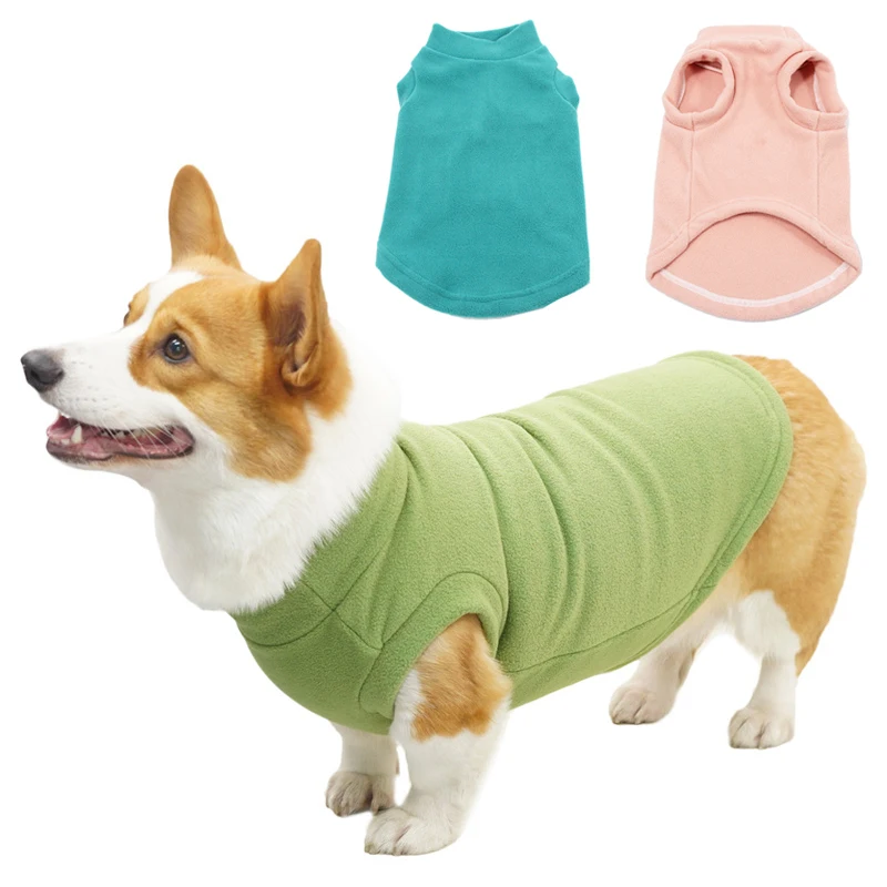 Warm Fleece Corgi Dog Hoodie Undercoat Winter Pet Clothes for Small Medium Dogs French Bulldog Terrier Pullover mascotas Sweater