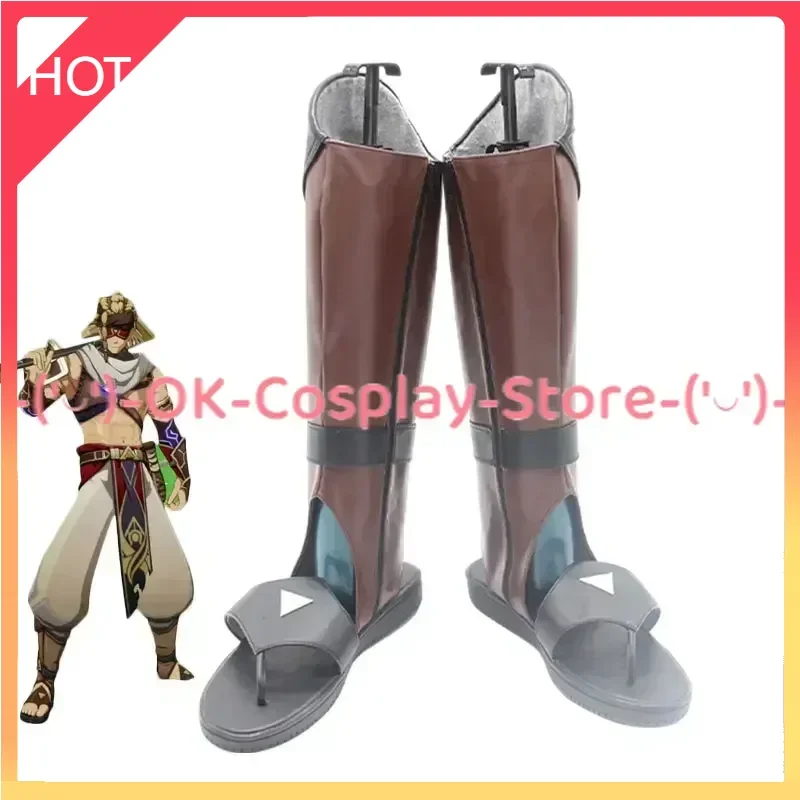 

[Custom Made] Genshin Impact Cosplay Shoes Game PU Leather Shoes Halloween Carnival Boots Cosplay Props