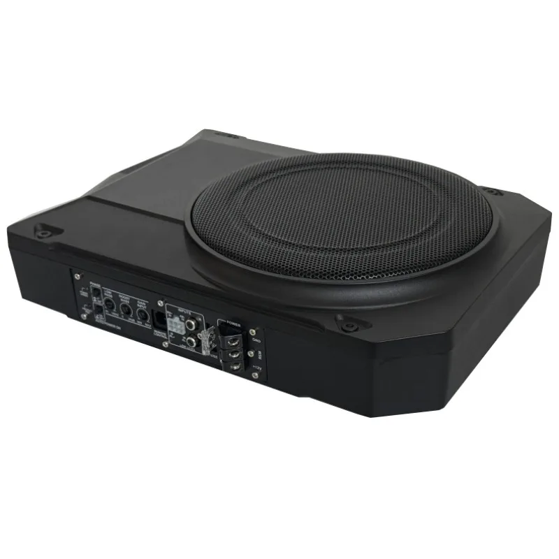 10-inch Ultra-thin Aluminum Car Subwoofer 800W RMS Power 50-150Hz Frequency Range Rechargeable Battery 12-24V Customizable OEM