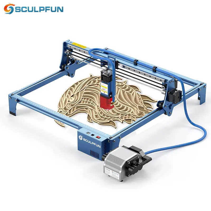 

SCULPFUN S10 Air Assist Pump Laser Engraving Machine 10W Engraver High-speed Industrial-grade Carving 410x400mm area