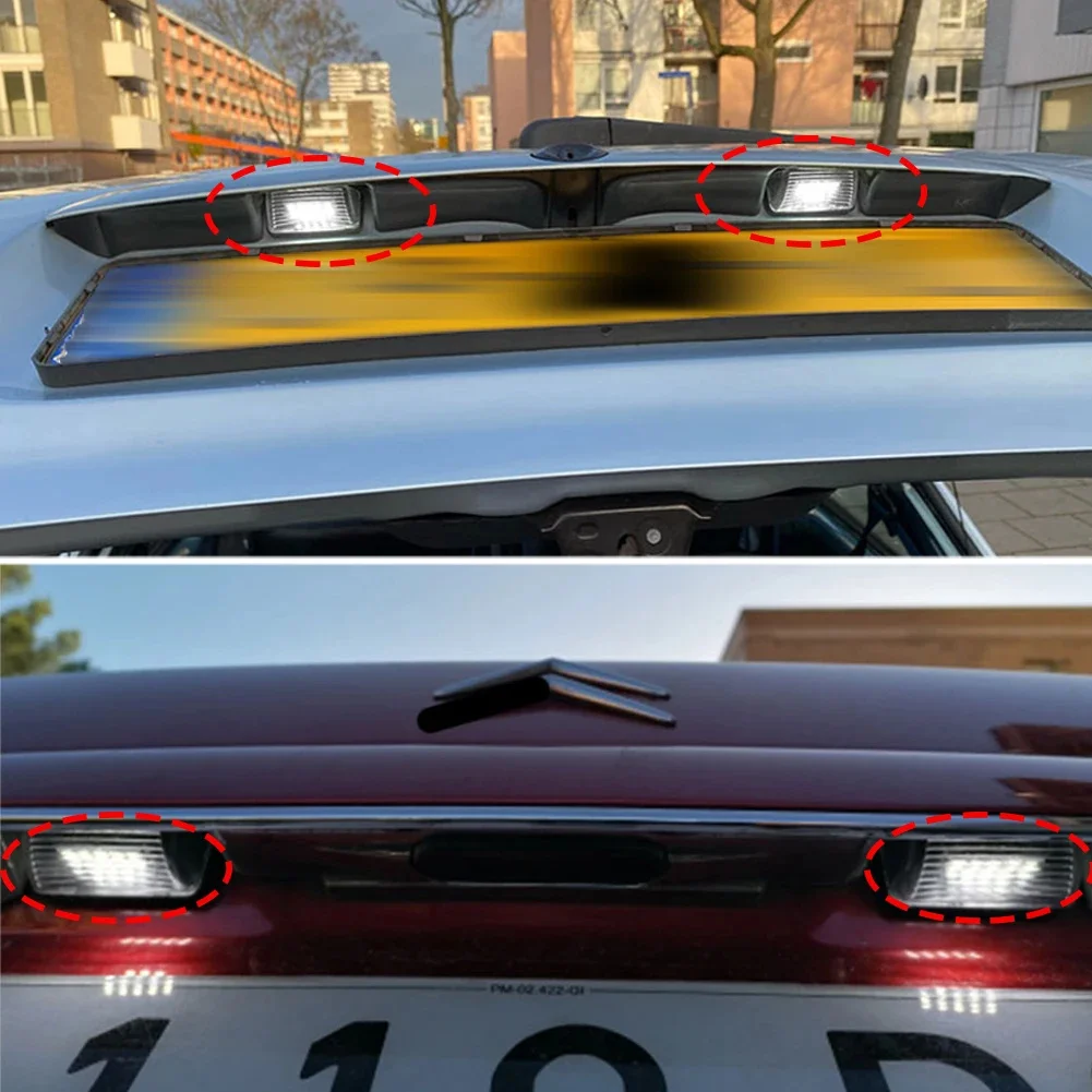 1/2Pcs Car LED License Number Plate Light Citroen C3 C4 C5 Berlingo Saxo Xsara Picasso For Peugeot 206 207 306 307 308 5008 image 4