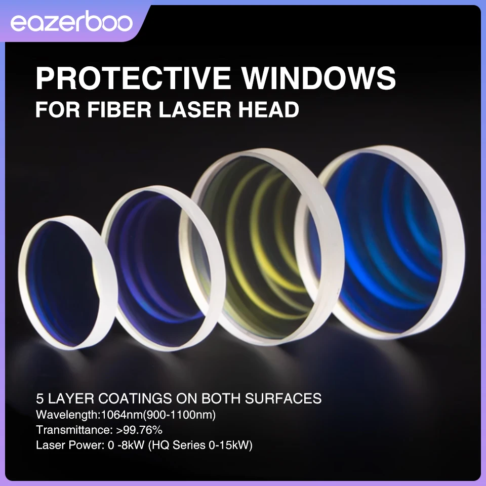 

10PCS Laser Lens Protective Windows 37x7 27.9x4.1 for Raytools Precitec WSX Fiber Powerful Cutting Machine Head Part BM111 BM110