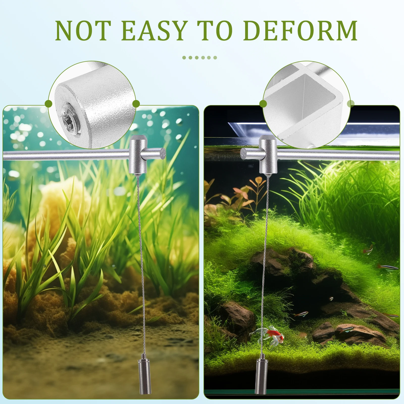 

Adjustable Aquarium Light Holder Bar 2Pcs Riser Mount for Fish Tank LED Lamp Bracket Stand for Glass Rimless Tanks