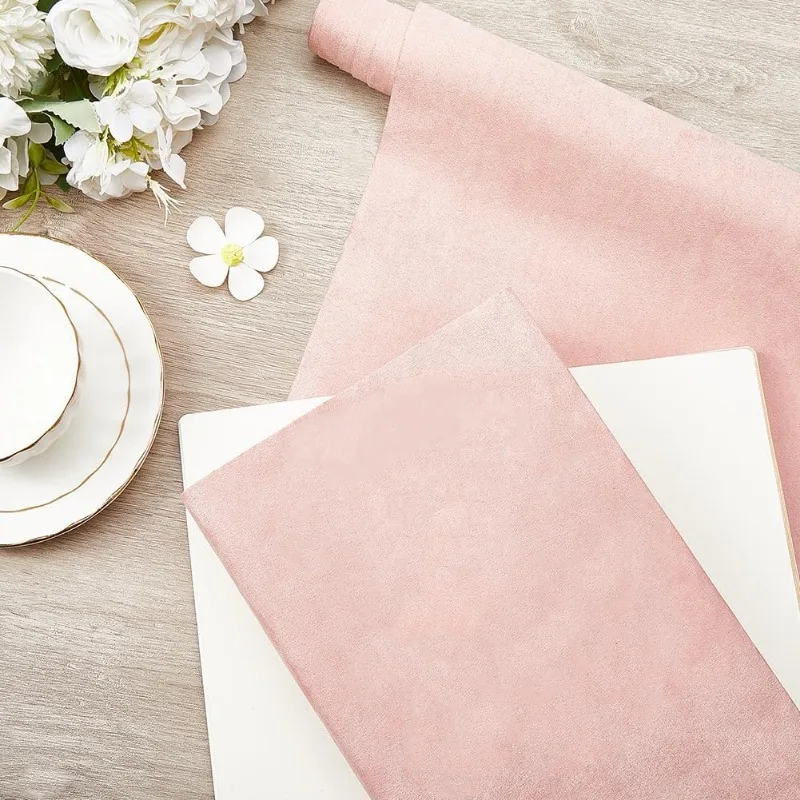 1pc Book Cloth for Book Binding 59 x 16.9in Pink Suede Fabric Surface Paper Backed A3-A8 Bookcover Books Album Scrapbooking