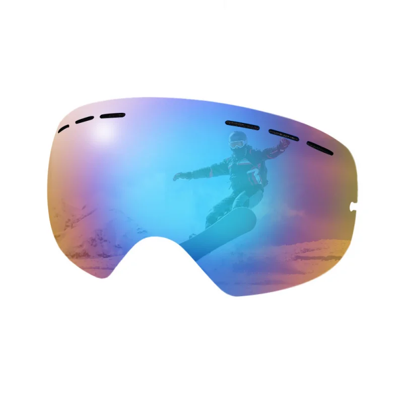 ELAXBrand Comma Double Layer Anti-Fog Ski Goggles Lenses Coated Lens NightBrightening Lens