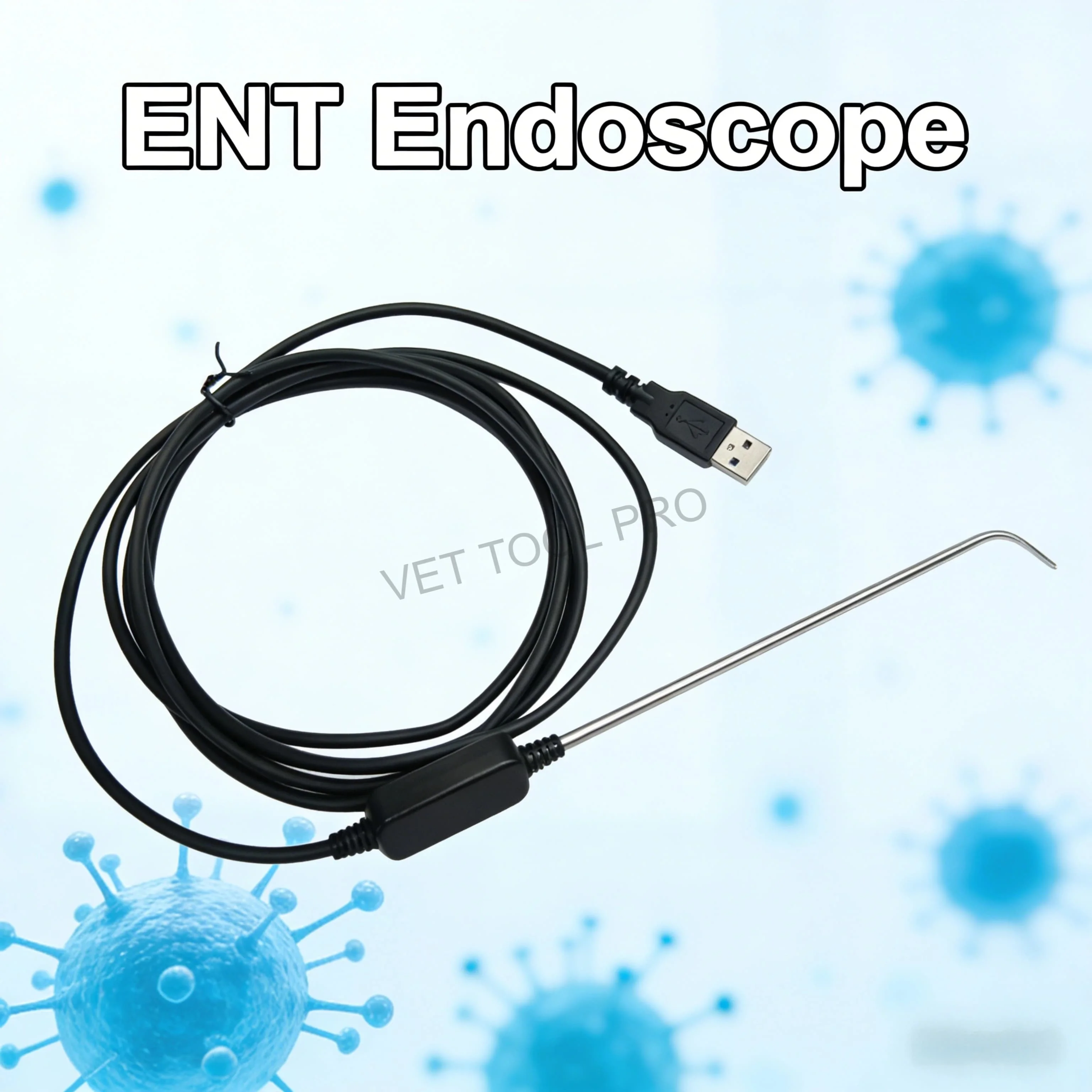100W HD Hard Tube Endoscope - Waterproof ENT Inspection Camera for Ear Nasal Visual Exams