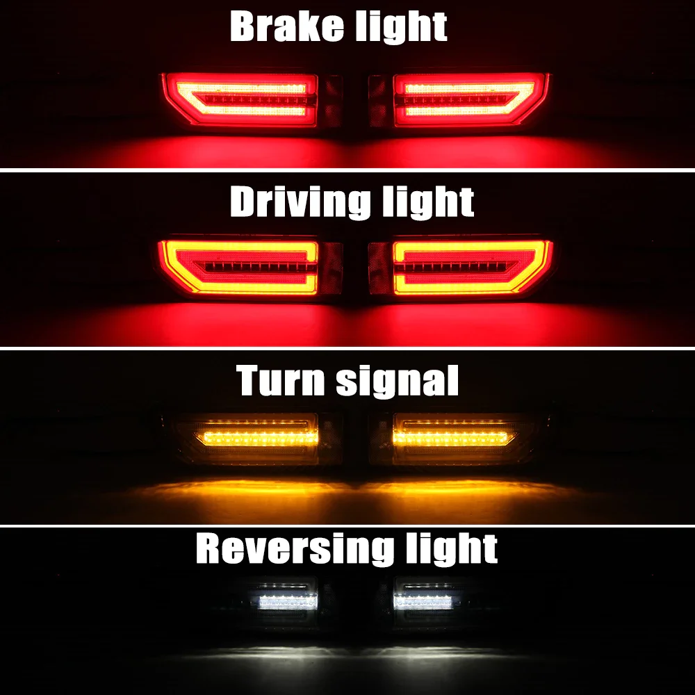 LED reflective taillights for Suzuki Jimny 2018 2019 2020 modelsTaillight Rear Lamp Parking Brake light Flow Turn Signal