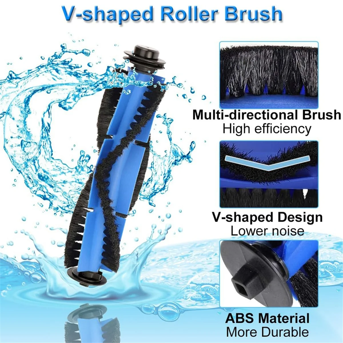 HIWS لـ RoboVac 30C MAX/G30 Edge/11S Max/15C Max/G30/G30 MAX/G30 مكنسة كهربائية هجينة فرشاة جانبية رئيسية مرشحات HEPA #6