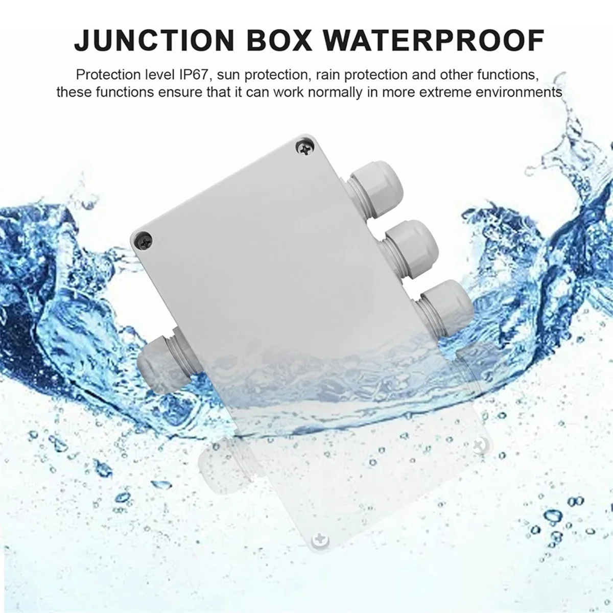 B66C IP66 Waterproof Junction Box 2 in 4 Out Waterproof Electrical Box for Diameter 4-8 mm Wire