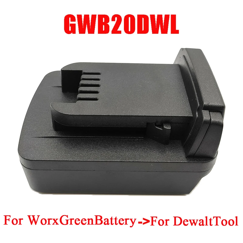 

Преобразователь адаптера GWB20DWL для Worx Green 5-контактный литий-ионный аккумулятор с широким интерфейсом 20 В для литиевого электроинструмента DeWalt 18 В 20 В
