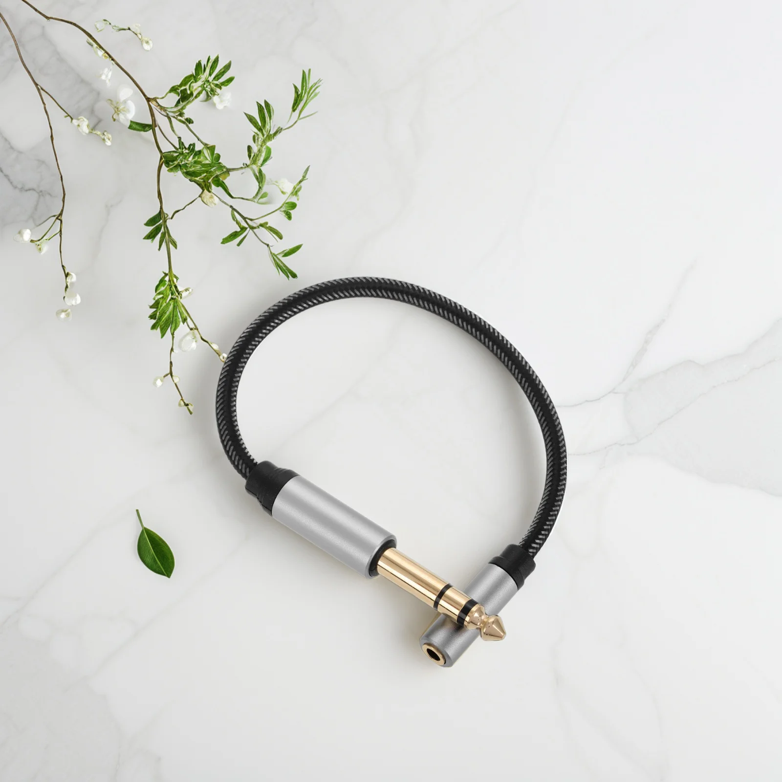 헤드폰 연장 케이블 6.35Mm ~ 3.5Mm 오디오 남성-여성 어댑터(휴대폰, 태블릿, 컴퓨터, 스튜디오 음악 제작용)