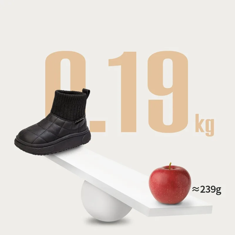 Bota de pelúcia quente para bebés meninos e meninas, sapatos de neve impermeáveis, casual, unissex, criança, inverno, moda