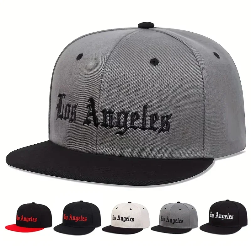 Gorras de Béisbol Unisex con Bordado de Los Ángeles, Estilo Hip-Hop, Ajustables, Deportivas, Casuales, para Primavera y Otoño, Protección Solar