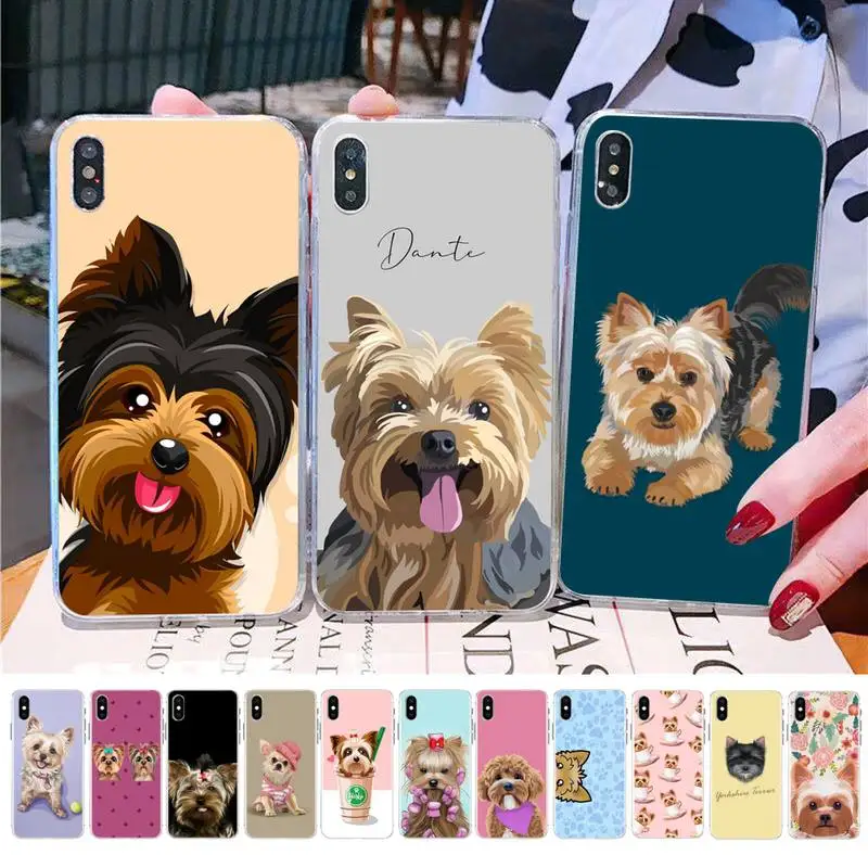 MaiYaCa York shire Terrier dog Phone Case for iPhone 11 12 13 mini pro XS MAX 8 7 6 6S Plus X 5S SE 2020 XR case