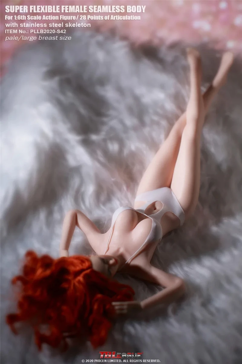 

1/6 Scale TBLeague S38 S39 S42 S43 Plus Size Girls Super-Flexible Seamless Body suntan pale Large Breast With Head Sculpt Female