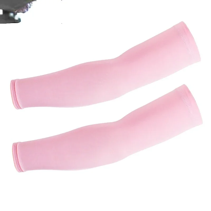 Solid Color Quick Dry UV Sun Protection Silicone Anti-slip Arm Sleeves Plus Size Sport Basketball Running Fishing Arm Cuff Cover