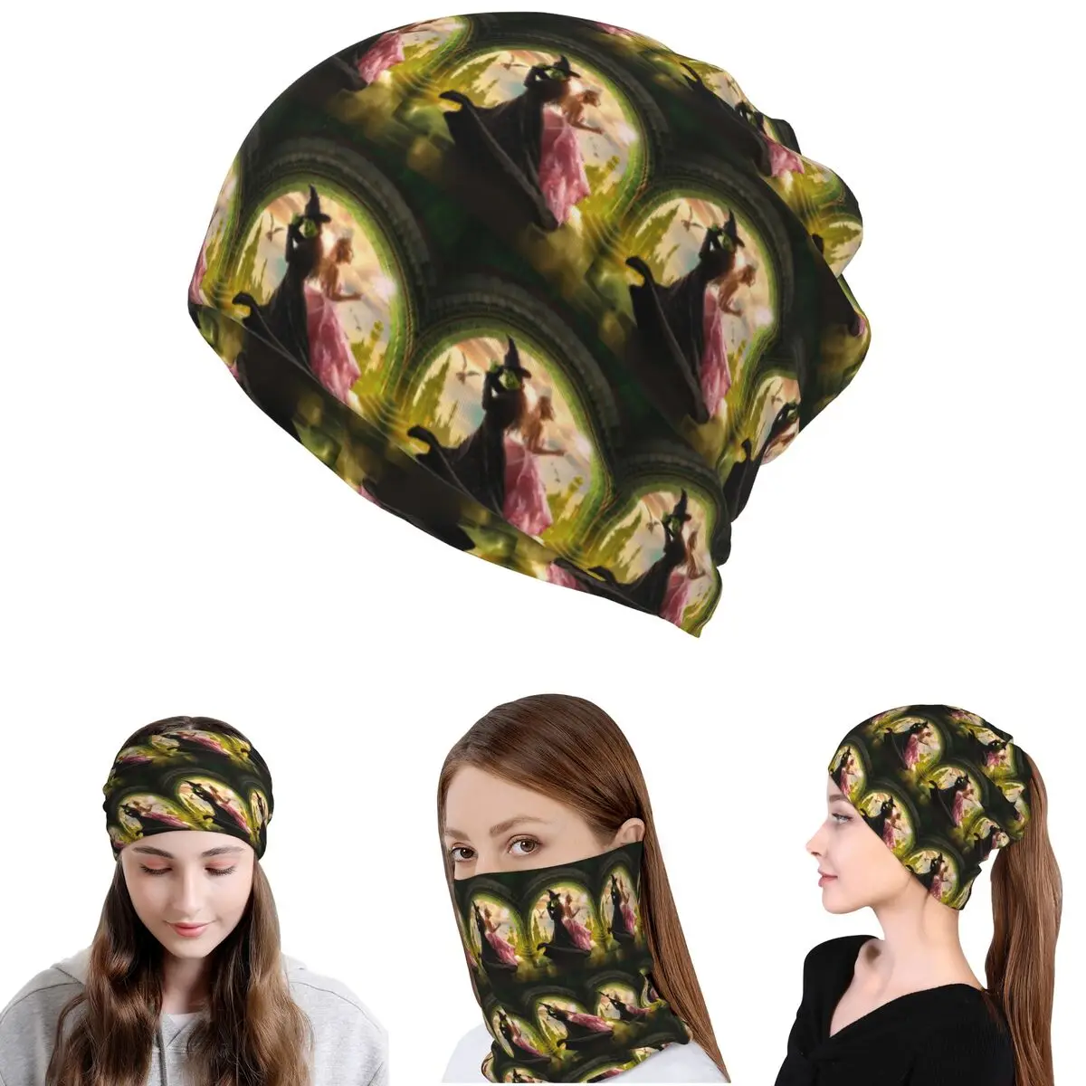 Wicked Musical Bandana Neck Gaiter Wrap Mask Scarf Multifunction Face Mask Beanies Hat for Men Women Adult Breathable