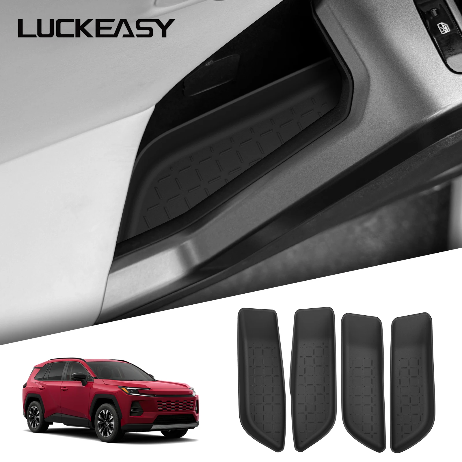 

Органайзер-ящик для хранения в дверную ручку автомобиля Toyota RAV4 2026, аксессуар для интерьера автомобиля, лоток-органайзер для передних и задних дверей, подходит для праворульных/леворульных авто