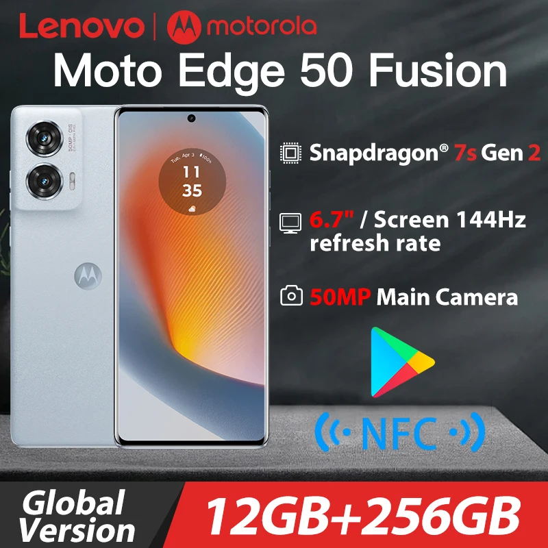 Original Global Version Motorola Edge 50 Fusion 5g 6.7'' Snapdragon 7 Gen 2 65w fast Charger 50MP