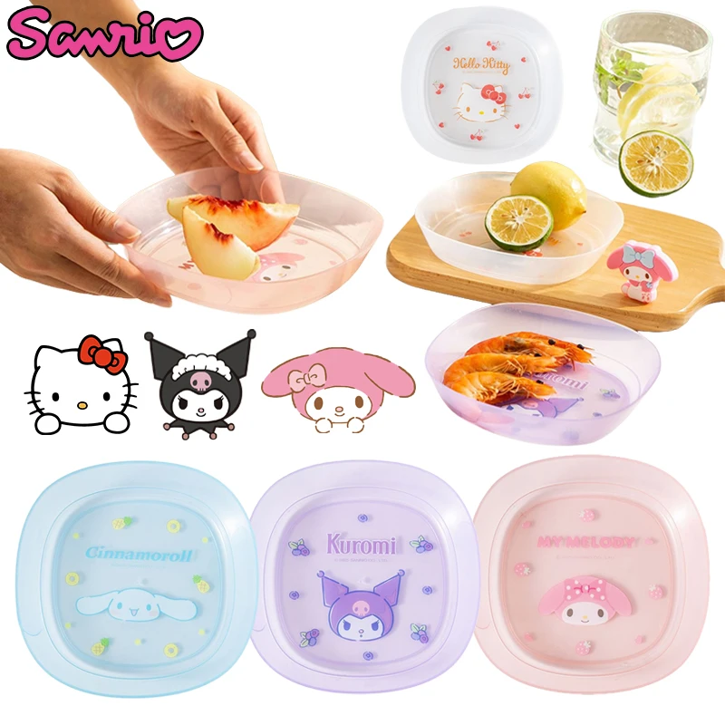 

Sanrio Hello Kitty фруктовое блюдо милая мелодия Куроми тарелка для закусок кухонный противень Cinnamoroll высокотемпературный противень для духовки