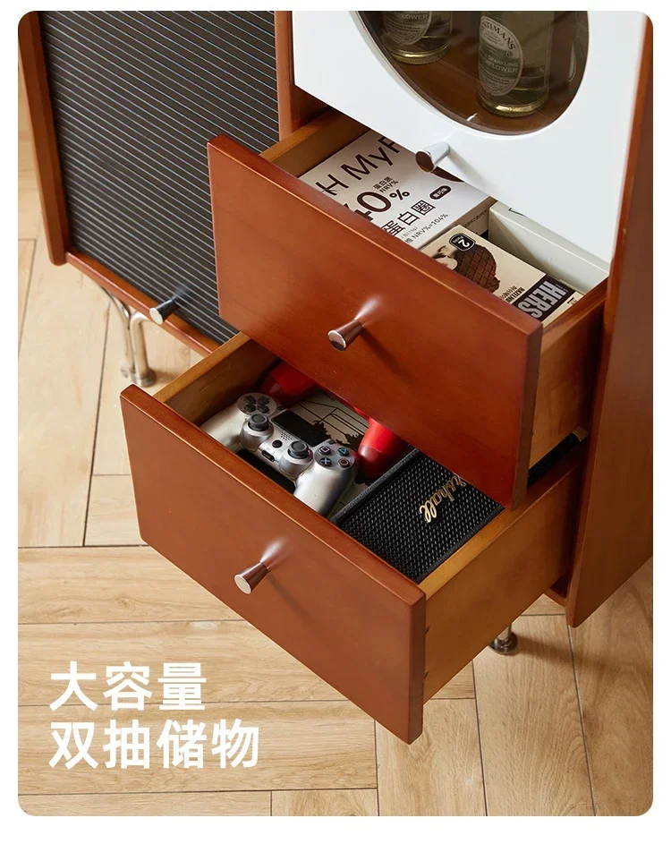 Обеденный боковой шкаф в средневековом стиле, интегрированный у стены, шкаф для хранения чайного ведра, входная стойка для крыльца