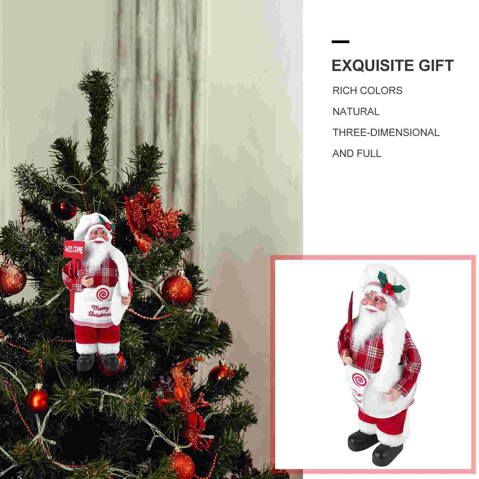 Decorazioni natalizie per chef di Babbo Natale Slitta di lusso 2023 Natale Desktop Party Ornament Festival Adorabile decorare Anziani