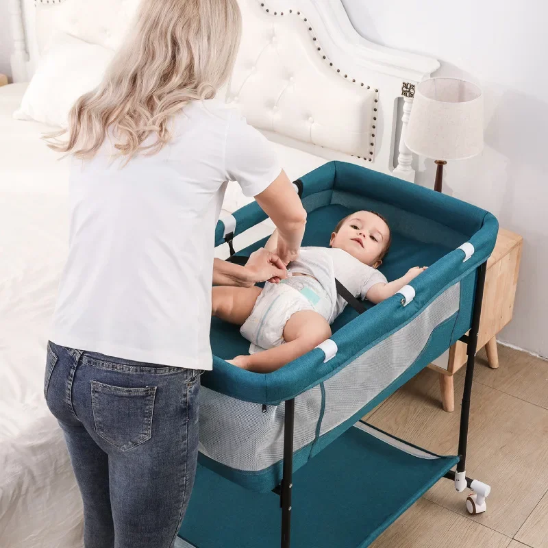 Crib Newborn Baby Cradle Bed Mobile Portable Children's Crib European Folding Crib Multi-function