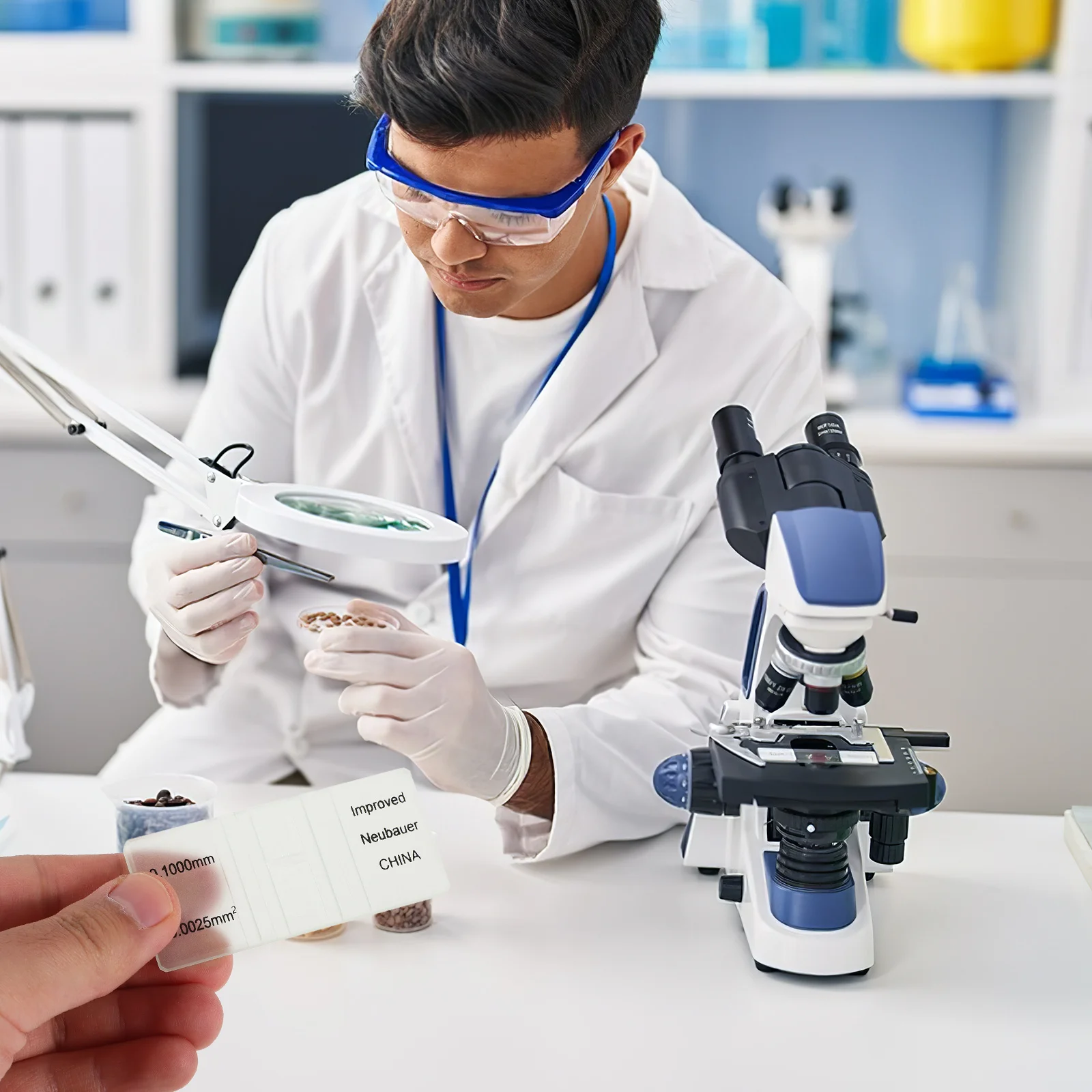 

Glass Blood Cell Counting Board Meticulously Processed Smooth Surface for Accurate Counting Laboratory Teaching Research Use