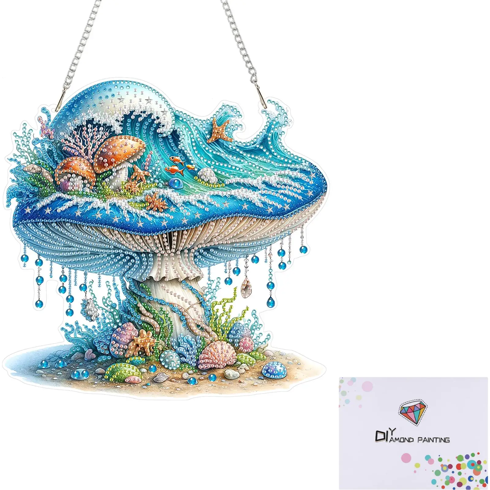 

Подвеска-картина 2D с изображением морских грибов, алмазная мозаика, для окна, для дома