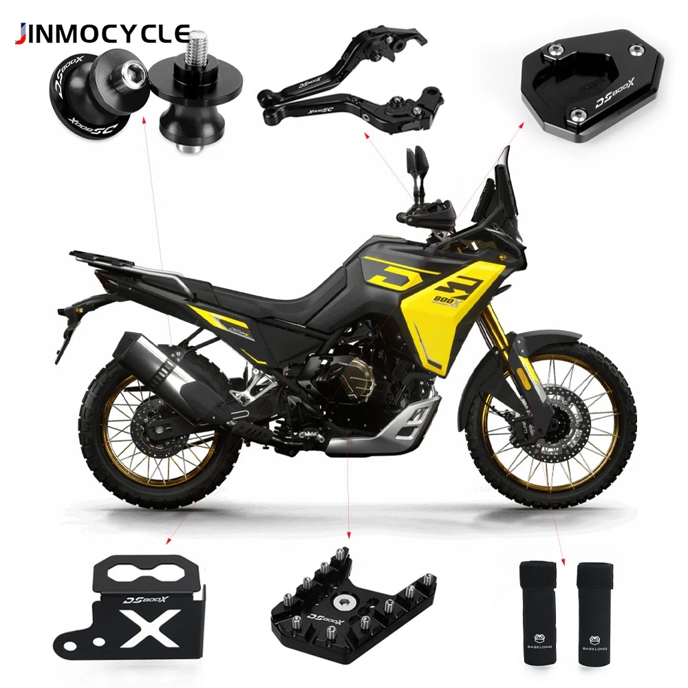 

For VOGE 800 Rally Accessories Rear Luggage Rack Swingarm Spools Crash Bar Slider Side Stand Pad DS800X DS 800 800X Rally Parts