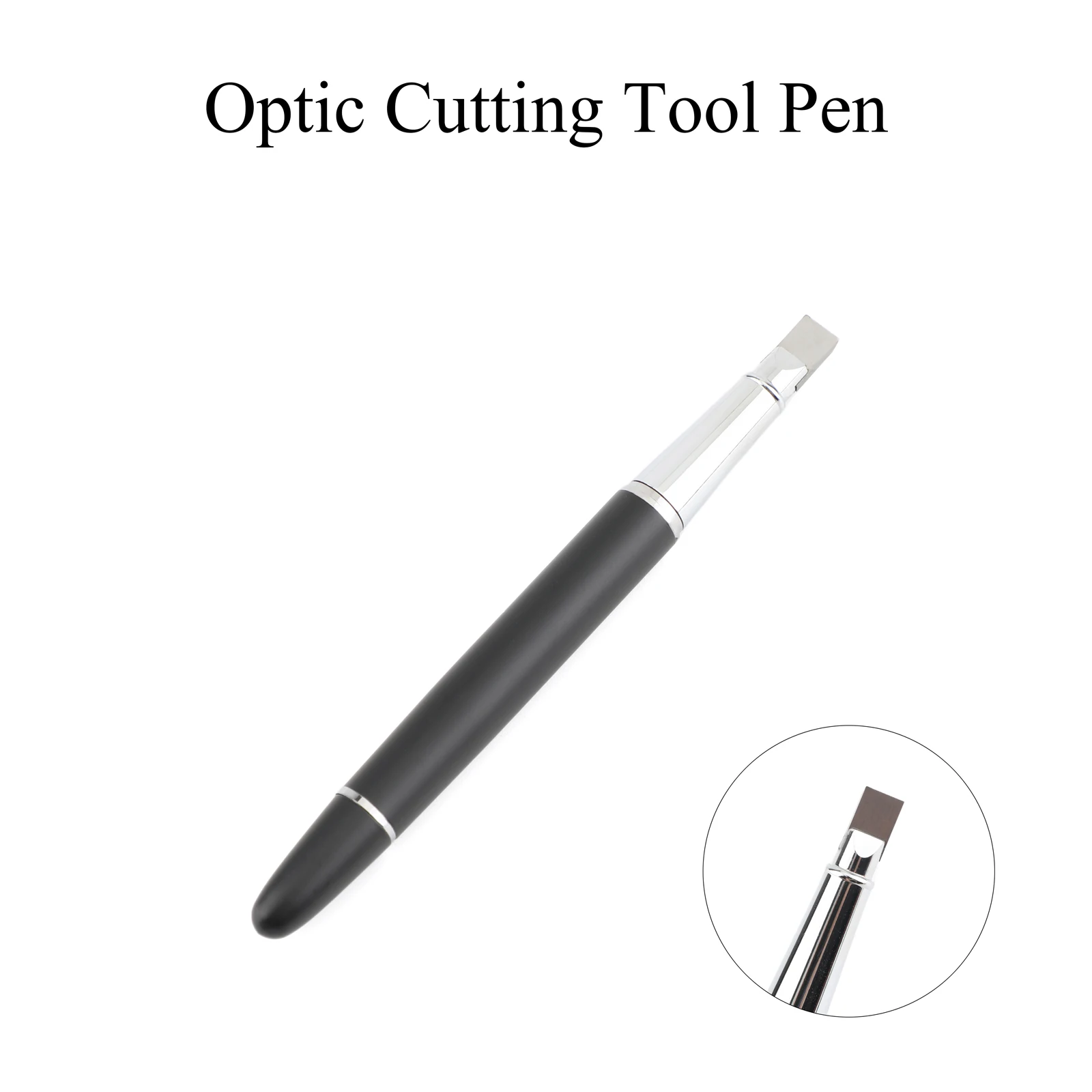 1×FTTH Pen-Type Cutting Knife Tungsten Steel Knife Head Cutter Pen Tungsten Steel Blade Bevel/Flat Cutting Pen Kit