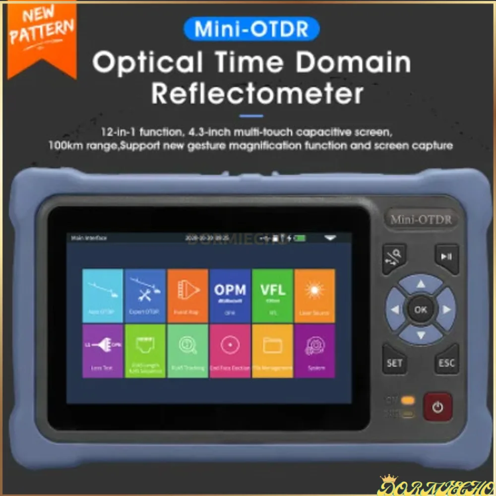 CL-800 12-In-1 100KM Mini OTDR 1310/1550nm 26/24dB riflettometro In fibra ottica Touch Screen VFL OLS OPM Tester per cavi Ethernet