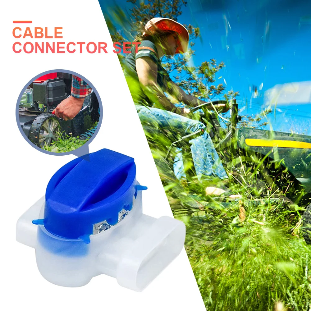 Conector de cabo para cortador de grama robótico, conector de gel à prova d'água terminal de 3 pinos elétricos 314, acessórios de conectores de fio com 10/20/30 peças