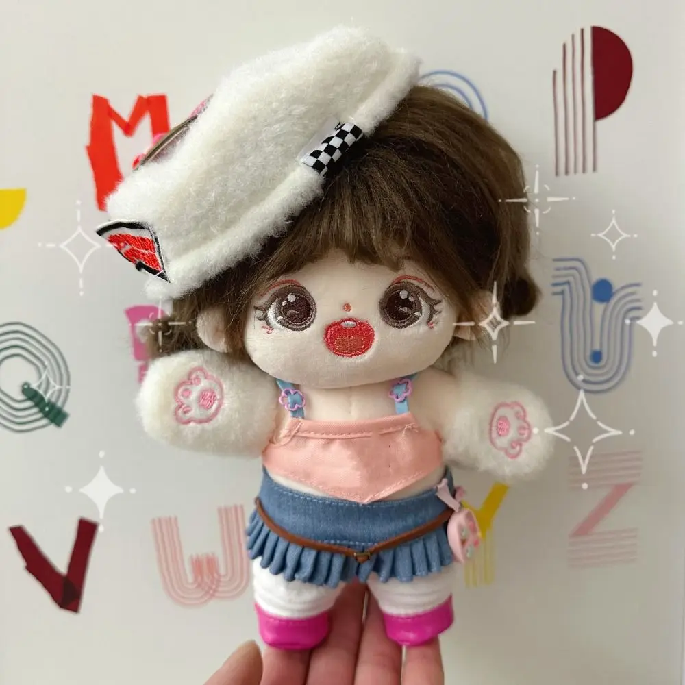 20CM Doll Clothes Multicolor Doll Accessories Miniature Dress Suit Princess Dress Cosplay Doll Cap Dress Set Cotton Stuffed Doll